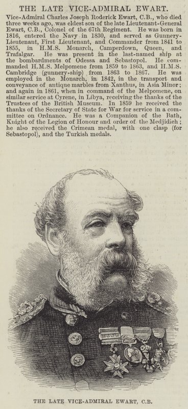 The Late Vice-Admiral Ewart, CB by English School