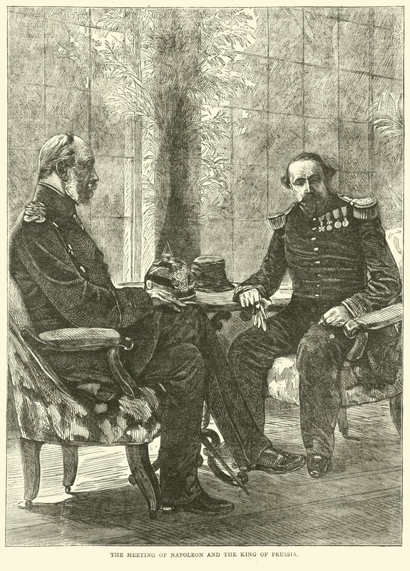 The meeting of Napoleon and the King of Prussia, September 1870 by English School