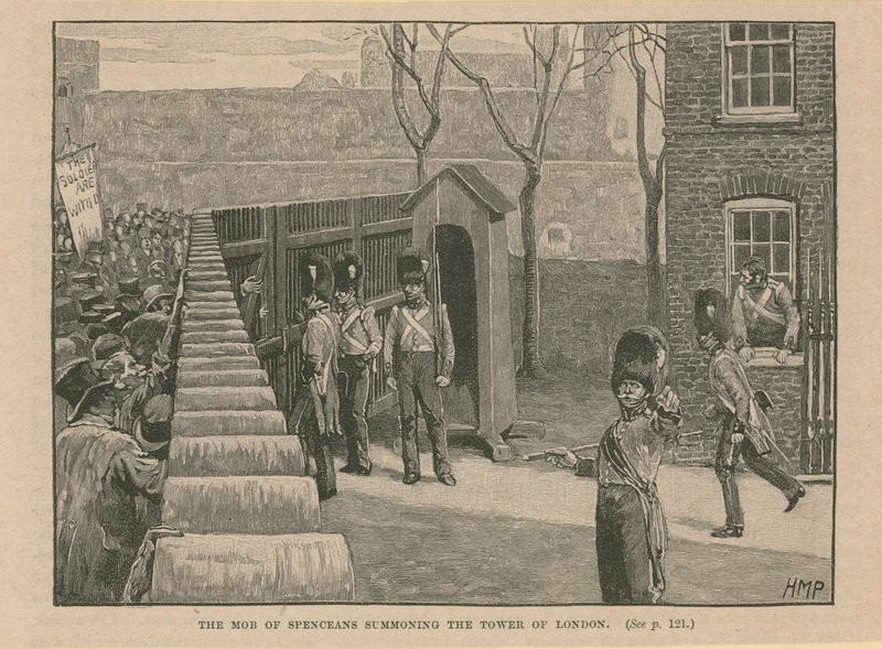 The Mob of Spenceans Summoning the Tower by English School