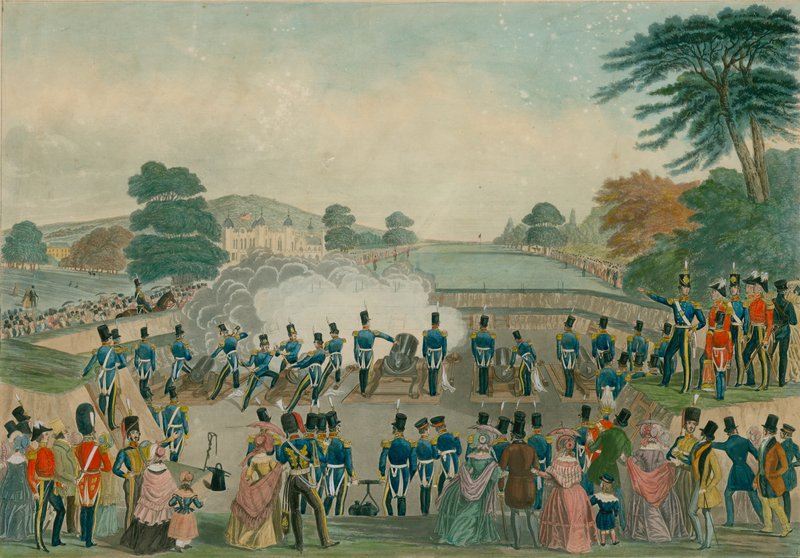 The Mortar Battery at Woolwich, London by English School