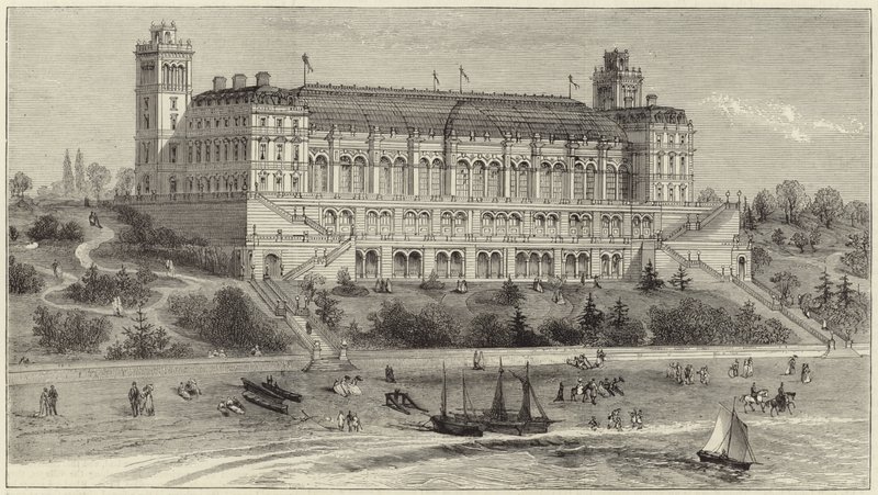 The New Aquarium and Winter Gardens at Tynemouth by English School