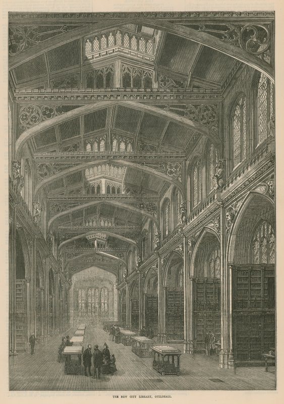 The new city library, Guildhall, London by English School