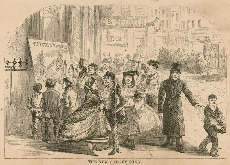 The new cut - evening; clothing and costumes worn to the Victoria Theatre, London by English School