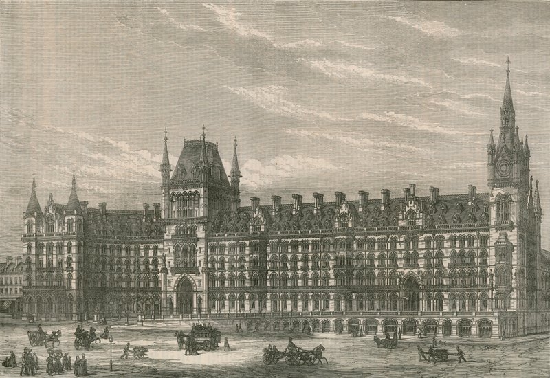 The New Hotel of the Midland Railway Station, Euston Road, London by English School