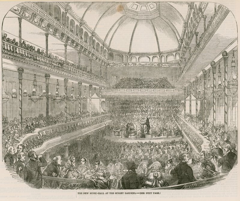 The New Music Hall at the Surrey Gardens by English School