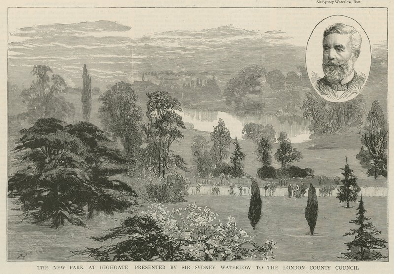 The new park at Highgate presented by Sir Sydney Waterlow by English School
