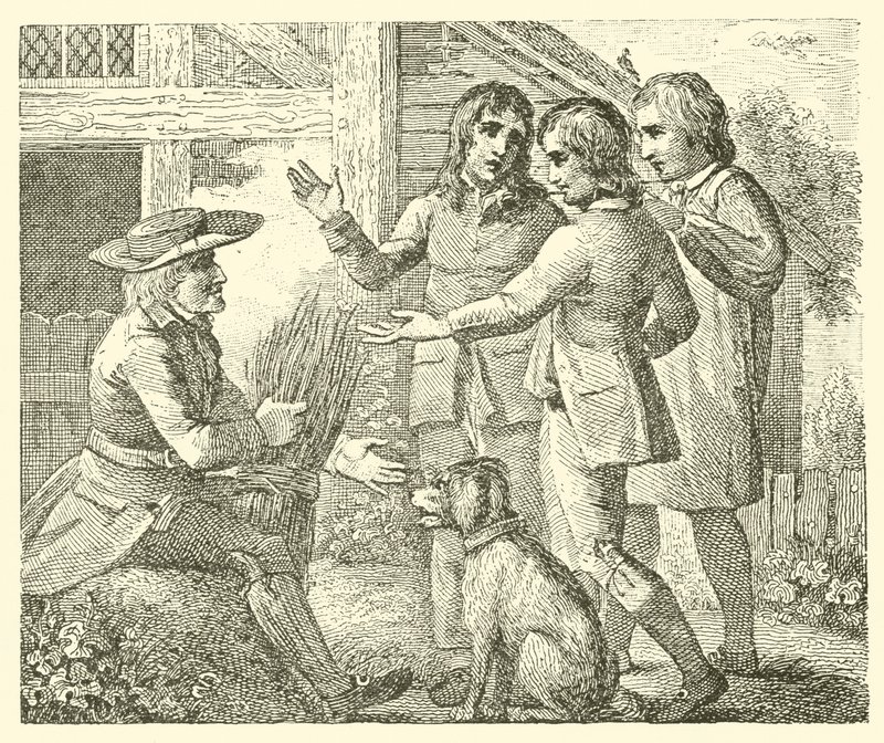 The old man and his sons by English School