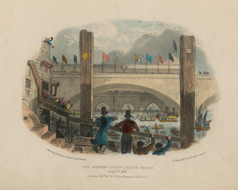 The Opening of New London Bridge by English School