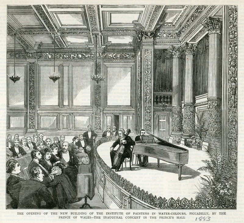 The Opening of the New Building of the Institute of Painters in Water-Colours by English School