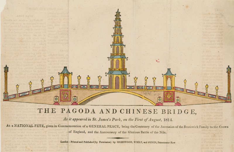 The pagoda and bridge, as it appeared in St James