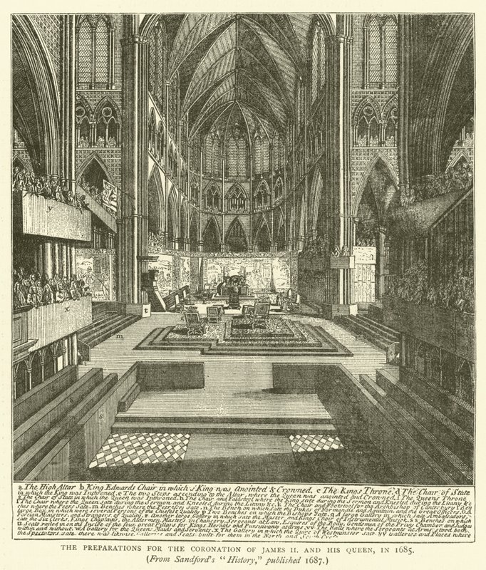 The preparations for the coronation of James II and His Queen, in 1685, from Sandford