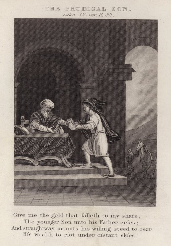 The Prodigal Son, Luke XV, ver 11, 32 by English School
