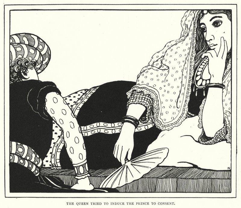 The queen tried to induce the prince to consent by English School