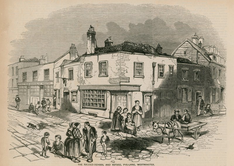 The ragged school and refuge, Pye Lane, Westminster, London by English School