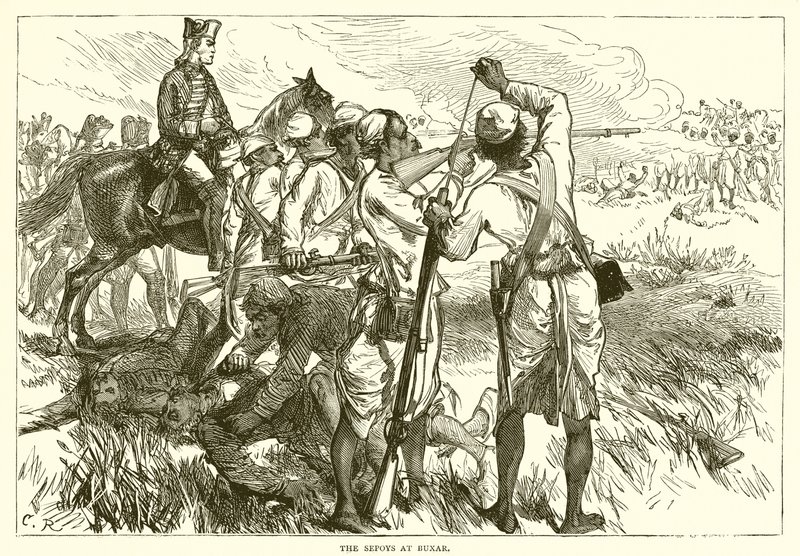 The sepoys at Buxar by English School