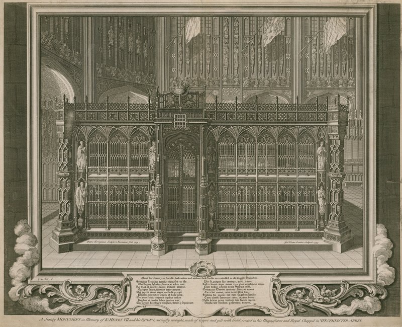 Stately Monument in Memory of King Henry VII and His Queen by English School