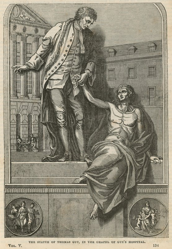 The Statue of Thomas Guy in the Chapel of Guy