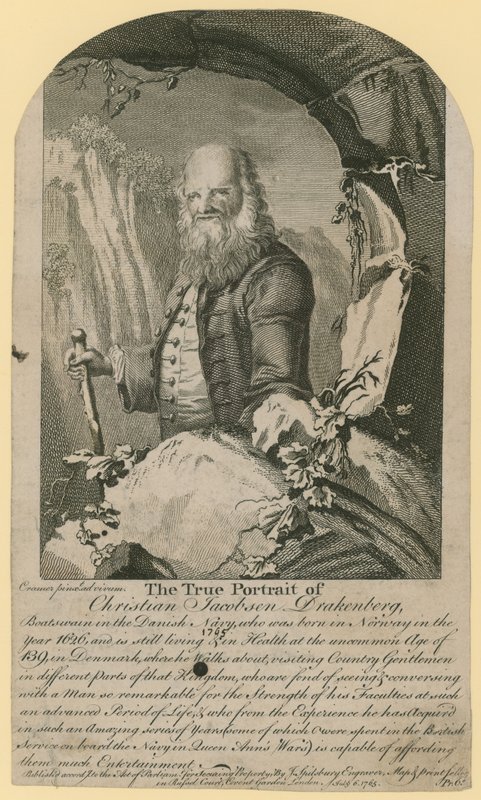 The true portrait of Christian Jacobsen Drakenberg by English School