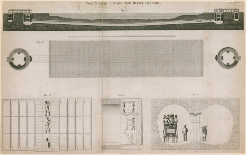 The Tunnel Under the River Thames by English School