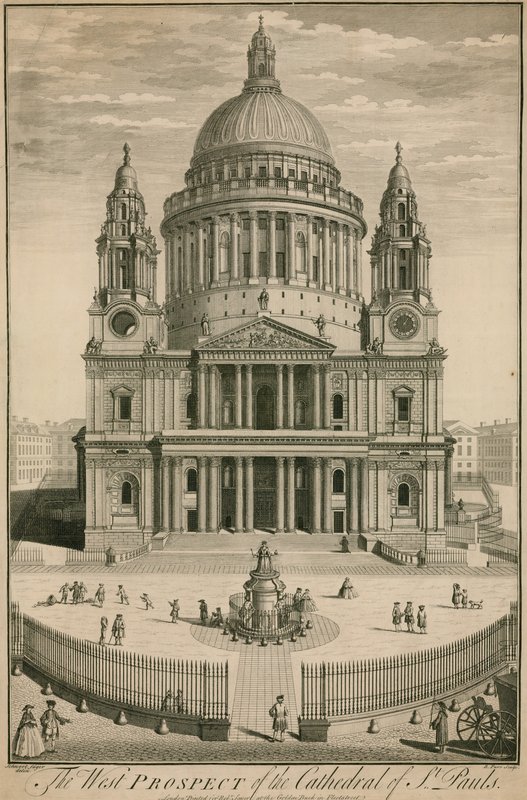 The west prospect of the Cathedral of St Paul