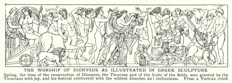 The Worship of Dionysus as Illustrated in Greek Sculpture by English School