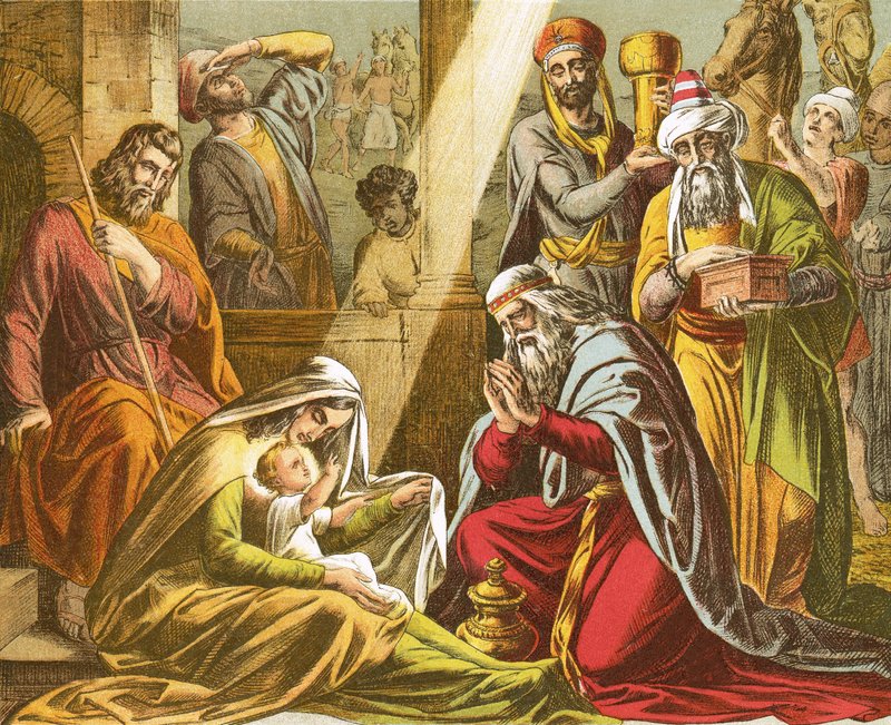 The worship of the wise men out of the east by English School