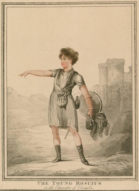 The young Roscius in the character of Douglas by English School