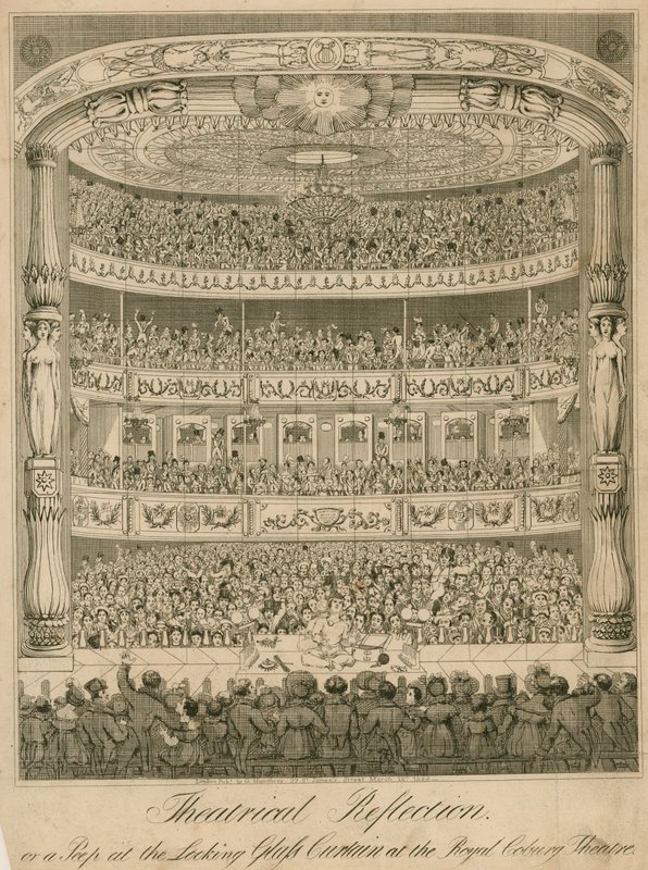 Theatrical reflection or a peep at the looking glass curtain at the Royal Coburg Theatre by English School