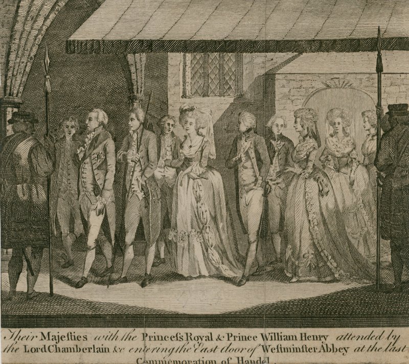 Their Majesties with the Princess Royal and Prince William Henry by English School