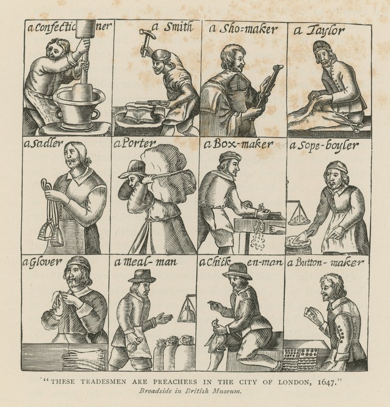 These Tradesmen are Preachers in the City of London by English School