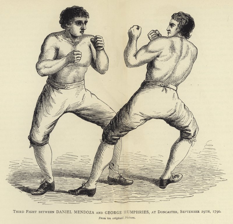 Third Fight between Daniel Mendoza and George Humphries, at Doncaster, 29 September 1790 by English School