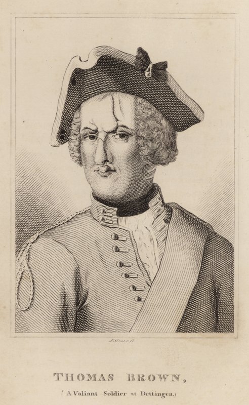 Thomas Brown, A Valiant Soldier at Dettingen by English School