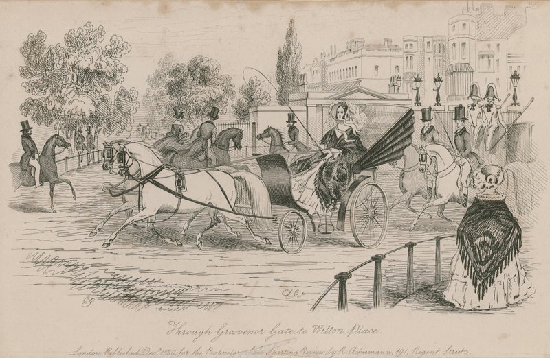 Through Governor Gate to Wilton Place, Hyde Park, London by English School