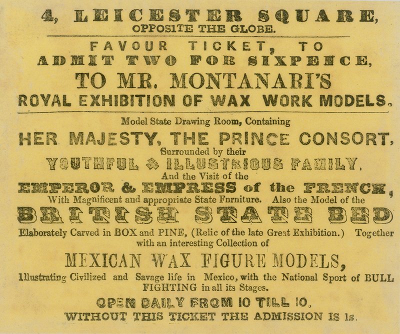 Ticket of admission to Mr. Montanari