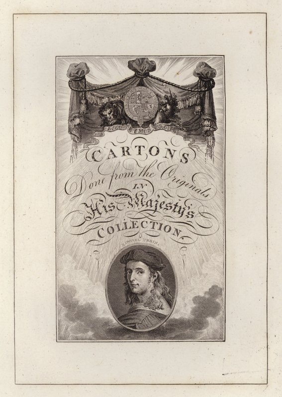 Title-page for Cartons Done from the Originals in His Majesty’s Collection (engraving) by English School