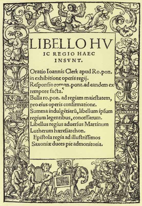 Title page of Henry VIII