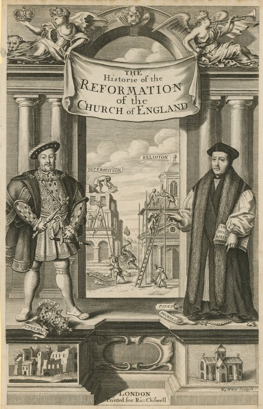 Title page of The History of the Reformation of the Church of England by English School