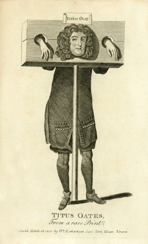 Titus Oates, Pillory by English School