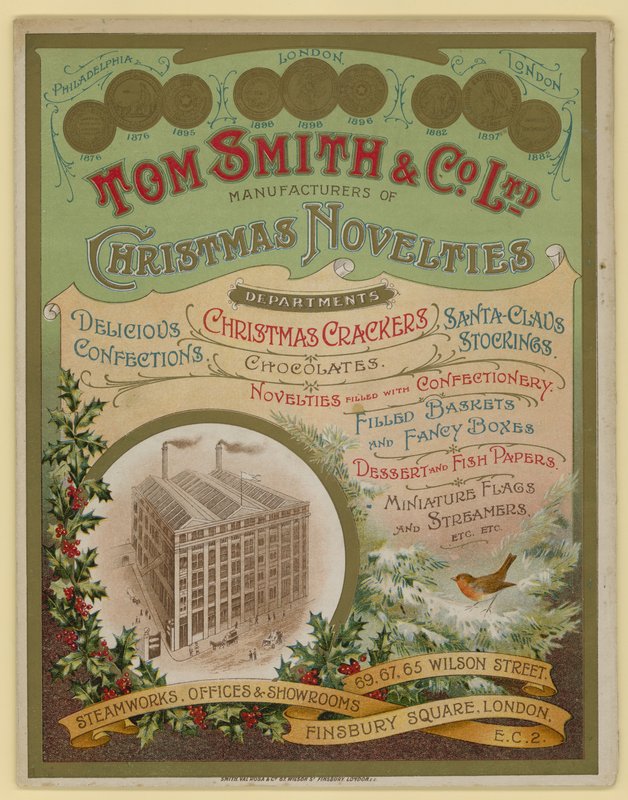 Tom Smith & Co Ltd, Christmas Novelties, Christmas Crackers, Brochure cover by English School