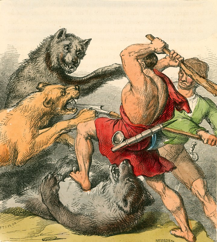 Tom and the Tinker Killing the Bears and Lions by English School