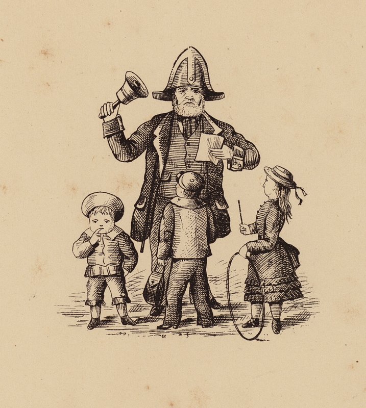 Town Crier and Children by English School