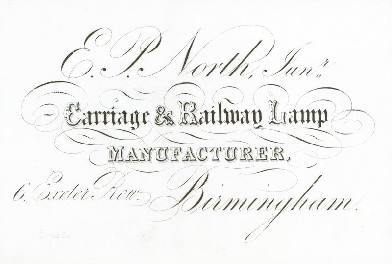 Trade card, E P North by English School