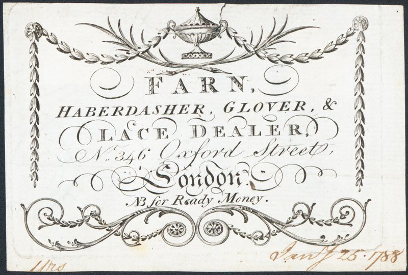 Trade Card, Farn by English School