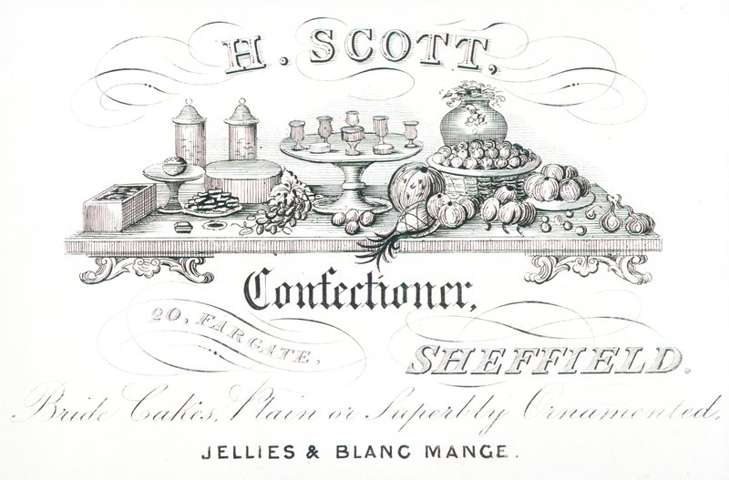 Trade card, H Scott by English School