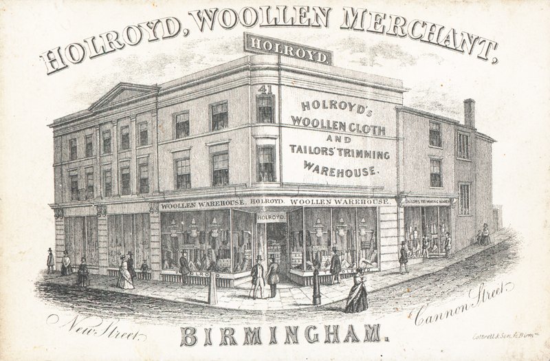 Trade card, Holroyd by English School