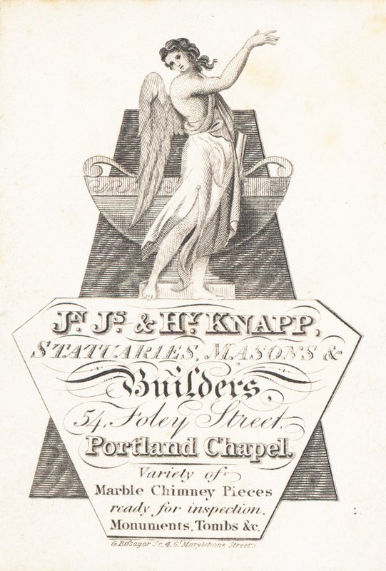 Trade Card, J J & H Knapp by English School