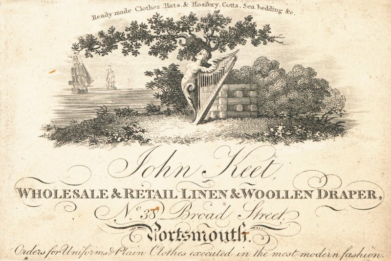 Trade card, John Keet by English School