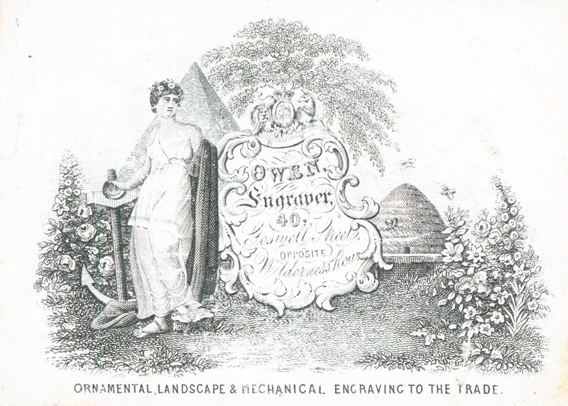 Trade Card, Owen by English School