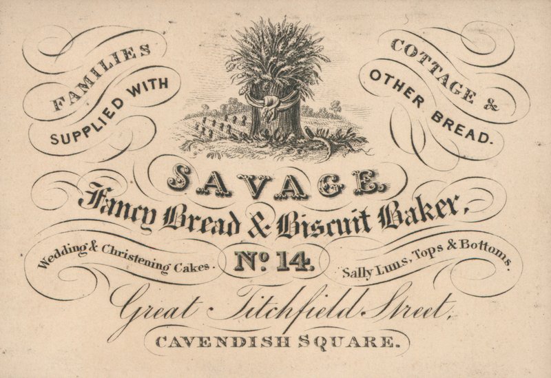 Trade Card, Savage by English School
