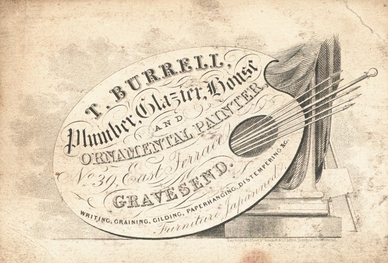 Trade card, T Burrell by English School